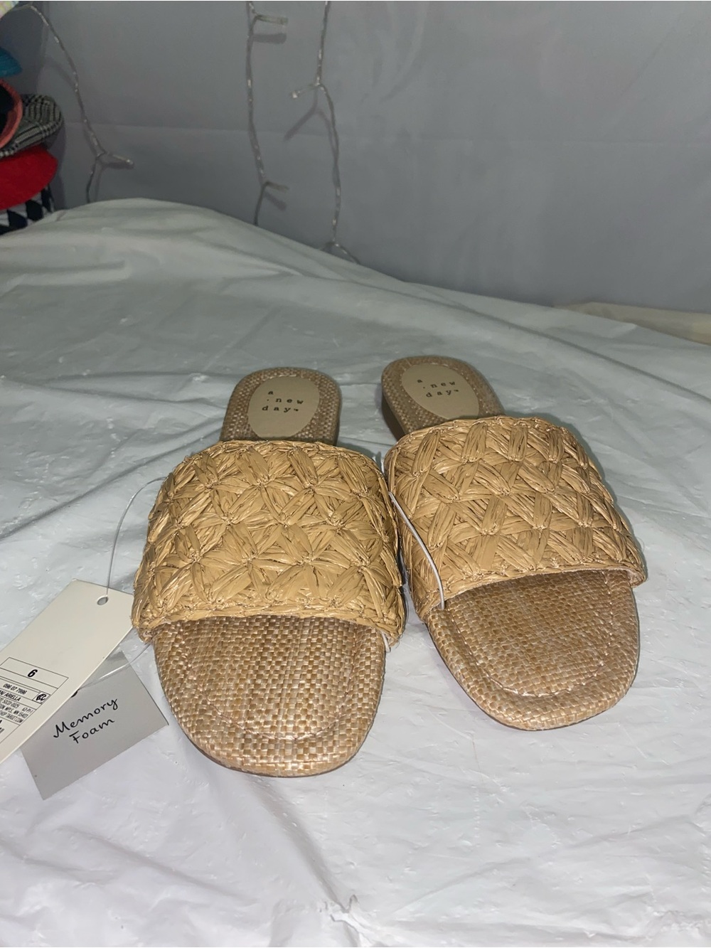 a new day Woven Slide Sandals - Tan
